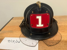 Cairns N5A Leather Helmet Med W/ Capital City Deep Suspension/ Liner 4.25 picture