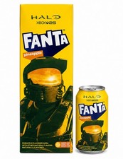 FULL CASE Halo Master Chief Pineapple Soda Fanta Collector Limited Soda SEALED picture