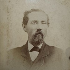 c1890s T Miltenberger Bellefontaine OH Hathaway Man ID’d Cabinet Photo VTG Antq  picture