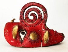 MEXICAN GUERRERO FOLK ART NAHUA ETHNOGRAPHIC CULTURAL MORO TURCO WOOD DANCE MASK picture