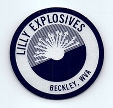 Coal Mining Helmet Decal Sticker Lilly Explosives Beckley West Virginia picture