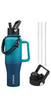 BJPKPK Insulated Water Bottle w/Straw Lid, 40 oz Stainless Steel, Brand New picture