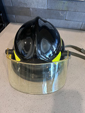 Vintage 1993 Cairns 990 Firefighter Helmet Black Face Shield Fire Rescue picture