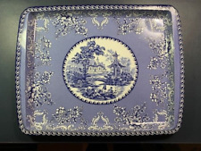 Vintage Daher Blue White Blue Willow TIN TRAY  11101 Long Island NY England picture