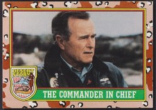1991 TOPPS DESERT STORM - GEORGE H.W. BUSH - COMMANDER-IN-CHIEF - #1 picture