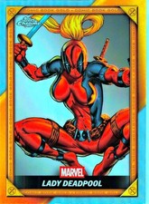 2025 Topps Chrome Marvel Deadpool #CB-20 Lady Deadpool Comic Book Gold picture