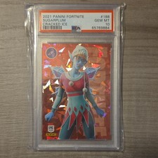 Panini 2021 Fortnite Sugarplum #188 Cracked Ice Parallel PSA 10 Card picture