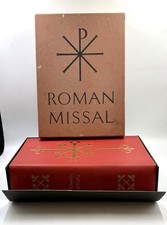 Roman Missal 1964 Benziger Brothers Latin English Hand Missal in Original Case picture