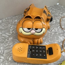 Vintage Tyco Garfield Landline Telephone Eye Movement 1980s Tested Cats picture
