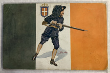 Xavier Sager Signed Edge to Edge Flag Postcard & Ireland Soldier - Wellcome picture