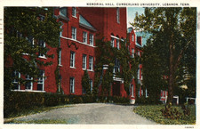 Memorial Hall, Cumberland University, Lebanon, TN Postcard picture