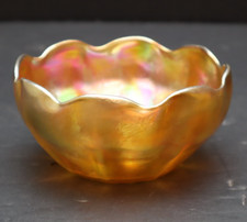 L.C.T. Tiffany Favrile Iridescent art glass bowl 1900s RARE SIGNED picture