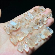 51g  Rare Clear Faceted Skeletal Elestial Reiki Healing Stone K452 picture