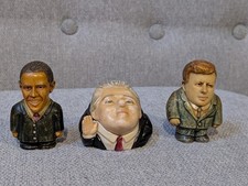 Presidents John F. Kennedy, Barack Obama, Bill Clinton Harmony Kingdom, Face Pot picture