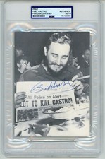 Fidel Castro ~ Signed Autographed Assassination Attempt Newspaper ~ PSA DNA picture