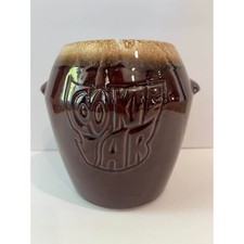 Vintage McCoy Brown Drip Glazed Cookie Jar 7024 picture