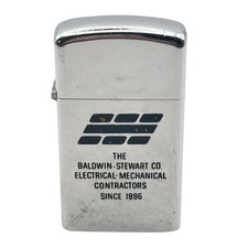 Zippo Slim Baldwin-Stewart Electrical Contractors Lighter 1974 Tentative picture