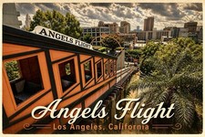Greetings From Angels Flight Los Angeles California MODERN Postcard B585 picture