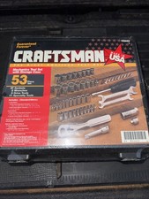 Sears Craftsman USA Nos 53pc Mechanics Tool Socket Set 33653 3/8” Drive Sealed picture