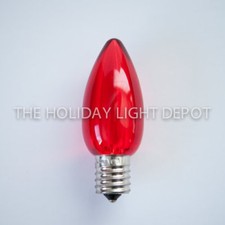 25 C9 Red LED Christmas Light Bulbs Smooth LED Bulb Dimmable  picture