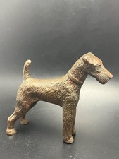 Antique 1923 Moselsio Bronze Airedale Fox Terrier Dog Russian picture