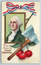 Postcard Patriotic Three Cheers For George Washington Birthday Clapsaddle #2 Q17 picture