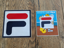 Vintage 1970s Fila  tennis Stickers Large size rare White line picture