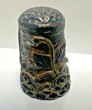 Heavily Patterned Scene Design THIMBLE Sterling Silver  picture