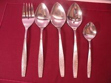 5 Serving Pieces 1881 Rogers Oneida Ltd Stainless Montina Indio Spoons Fork Suga picture