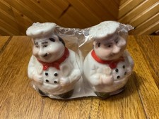 Vintage 1970's Sealed Set of Chef Salt & Pepper Shakers / New  picture