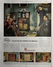 1946 Magnavox Radio Phonograph Belvedere Modern Symphony Chairside VTG Print Ad picture