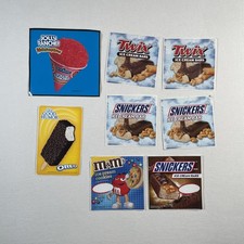 Good Humor Ice Cream Truck Menu Stickers Lot 8 Jolly Rancher Twix Snickers M&Ms picture