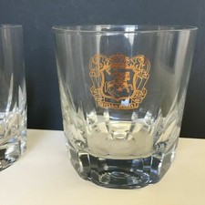 2 Chivas Regal Rocks Tumblers Gold Crest Prince of Whiskies Logo 8oz New HTF picture