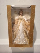 Vintage White And Gold 16” Christmas Angel Tree Topper Decoration Dillard's  picture