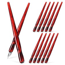 12Pcs Dip Pens Comic Dip Holders Wooden Pen Nib Holders Calligraphy Supplies picture