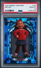 2024-25 Topps Chrome Disney Sapphire Mei Lee Sapphire Refractor #191 PSA 10 picture