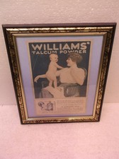 William's Talcum Powder Framed Advertisement Print picture