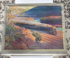 1928 NYC RAILROAD PRINT WALTER L GREENE WESTWARD BOUND IN THE MOHAWK VALLEY picture