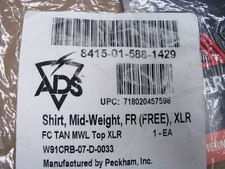 SHIRT, MID WEIGHT FR, MOISTURE WICKING, ARMY SIZE: XLARGE-REG picture