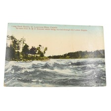 1914 Long Sault Rapids St Lawrence River Canada From R & O Steamer Postcard picture