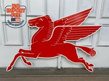 Mobil Gas Flying Red Horse Pegasus Metal Heavy Steel Sign Extra Large 35