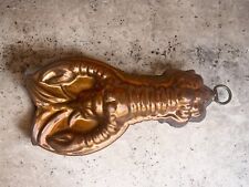 Vintage Copper Lobster Gelatin Or Mousse 7 inch Mold Decor Wall Hanging Hook picture