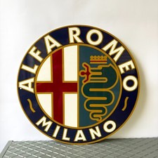 Vintage High-Quality Alfa Romeo Sign - XL Alfa Romeo MILANO sign - 19.7