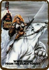 1988 RUMPLE MINZE & SEXY WOMAN POLAR BEAR Vnt-Look DECORATIVE REPLICA METAL SIGN picture