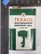 Vintage Texaco Outboard Motor Oil Can picture