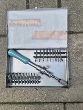 Vintage Soviet Spiral Ratchet Screwdriver Set USSR TU 1-01-0494-79 Metal Case picture