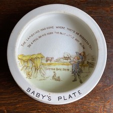 Antique Baby’s Plate Shelley, Late Foley, England, Earthenware, Little Boy Blue picture