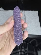 Purple Flourite On Candle Quartz 111g #1 picture