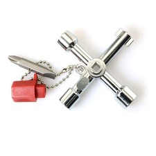 4 Way Cross Key Multi-Functional 4 in 1 Universal Utilities Key picture