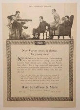 1912 Hart Schaffner & Marx Clothes Makers Original Print Ad Ephemera New York picture
